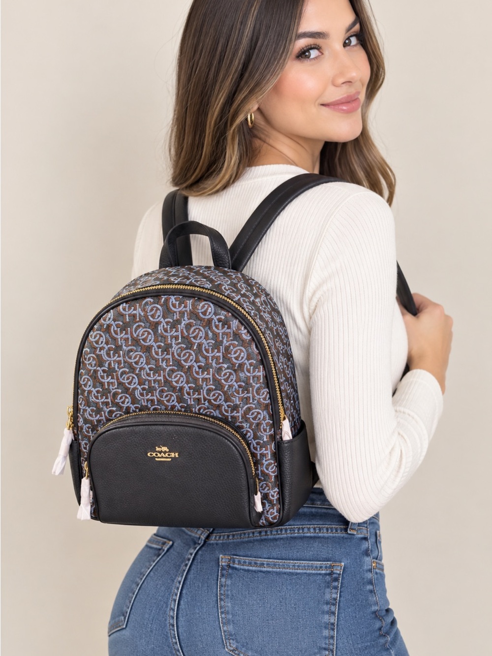 NWT COACH MGRM CT BKP NAVY.